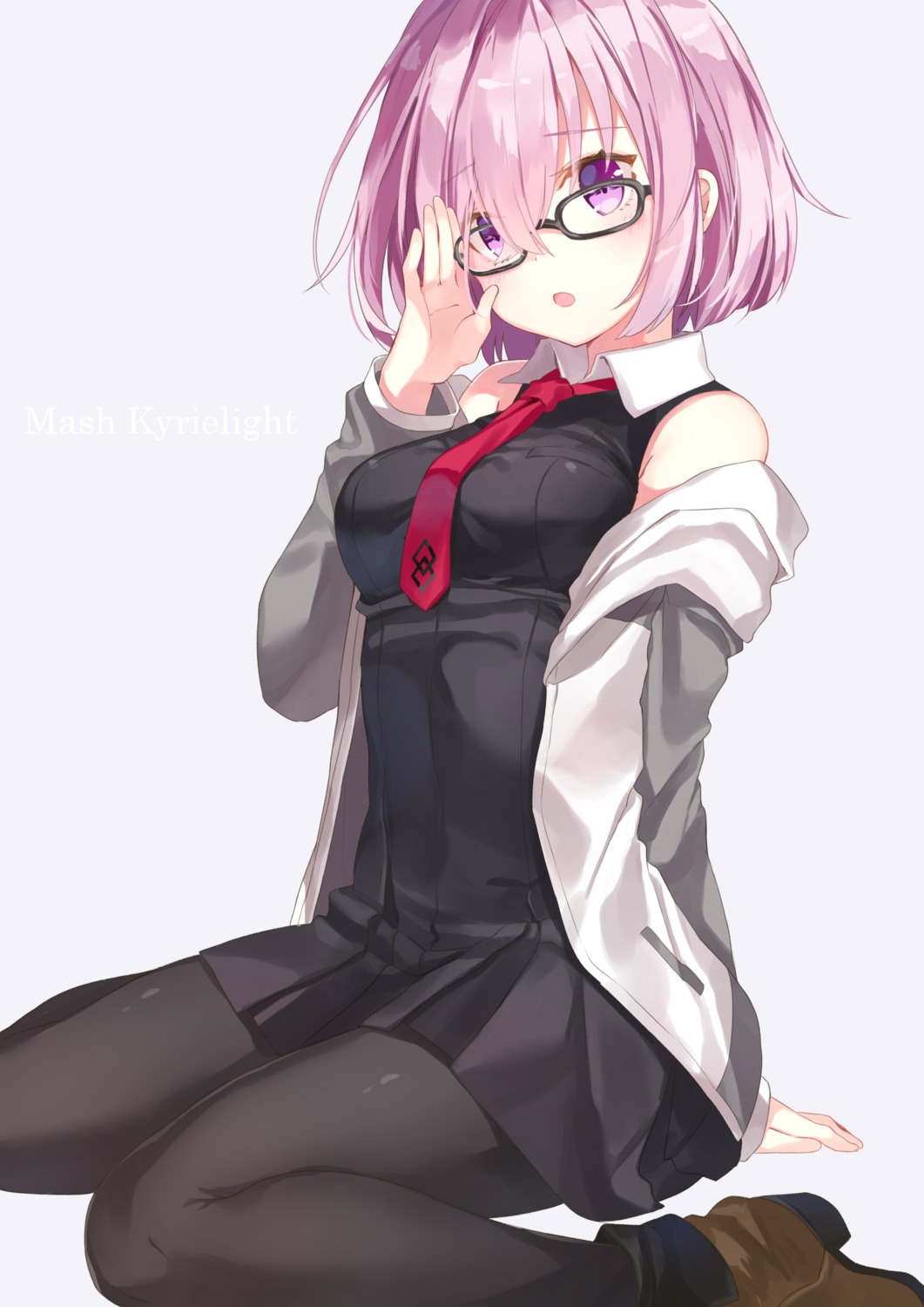 fate/grand_order heels jimmy mash_kyrielight megane pantyhose