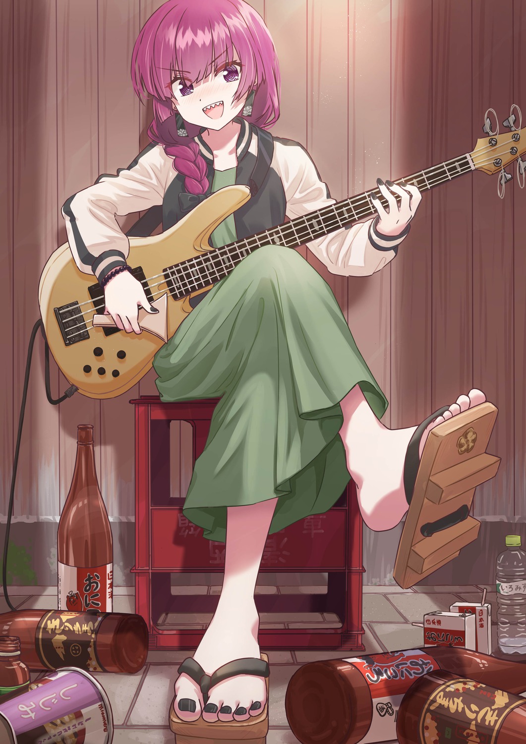 akita_ayumu bocchi_the_rock! dress guitar hiroi_kikuri