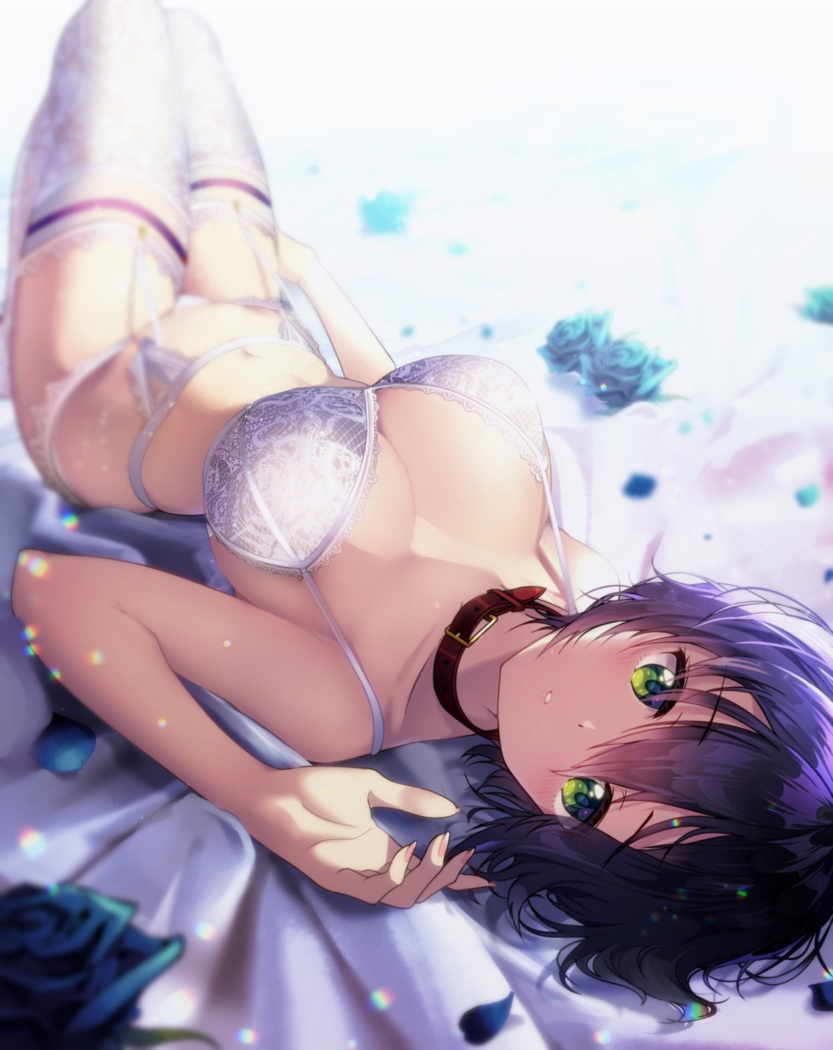 bra cleavage fujiya_takao garter_belt lingerie pantsu stockings thighhighs