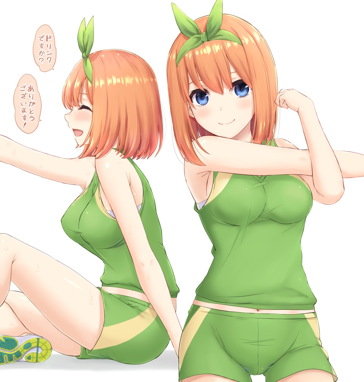 5-toubun_no_hanayome gym_uniform inanaki_shiki nakano_yotsuba