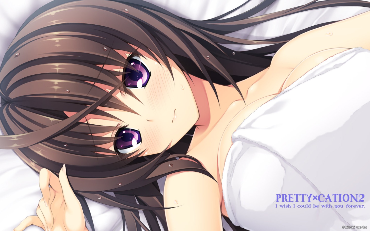 asami_asami ashiya_suzuka cleavage hibiki_works pretty_x_cation_2 towel wallpaper