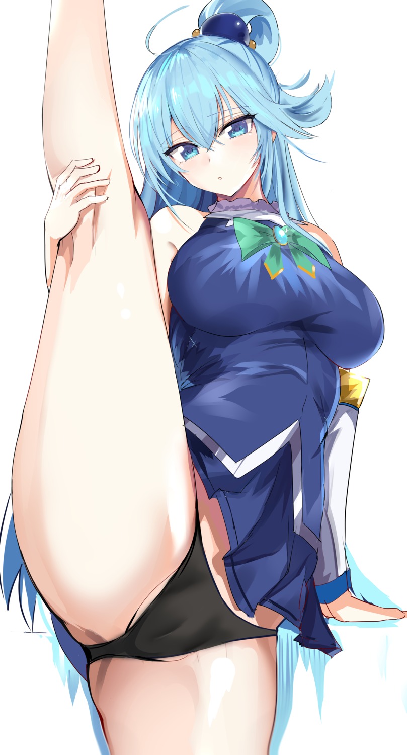 aqua_(konosuba) cameltoe hanasaka_houcha kono_subarashii_sekai_ni_shukufuku_wo! pantsu skirt_lift