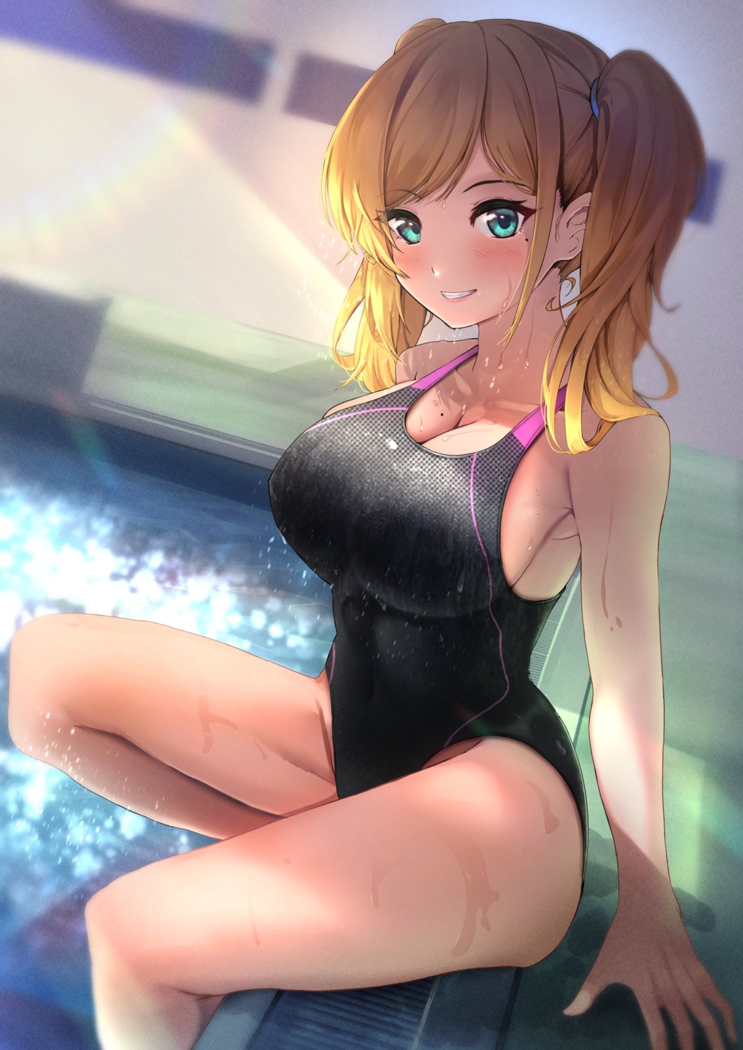 anemone_noa cleavage swimsuits wet