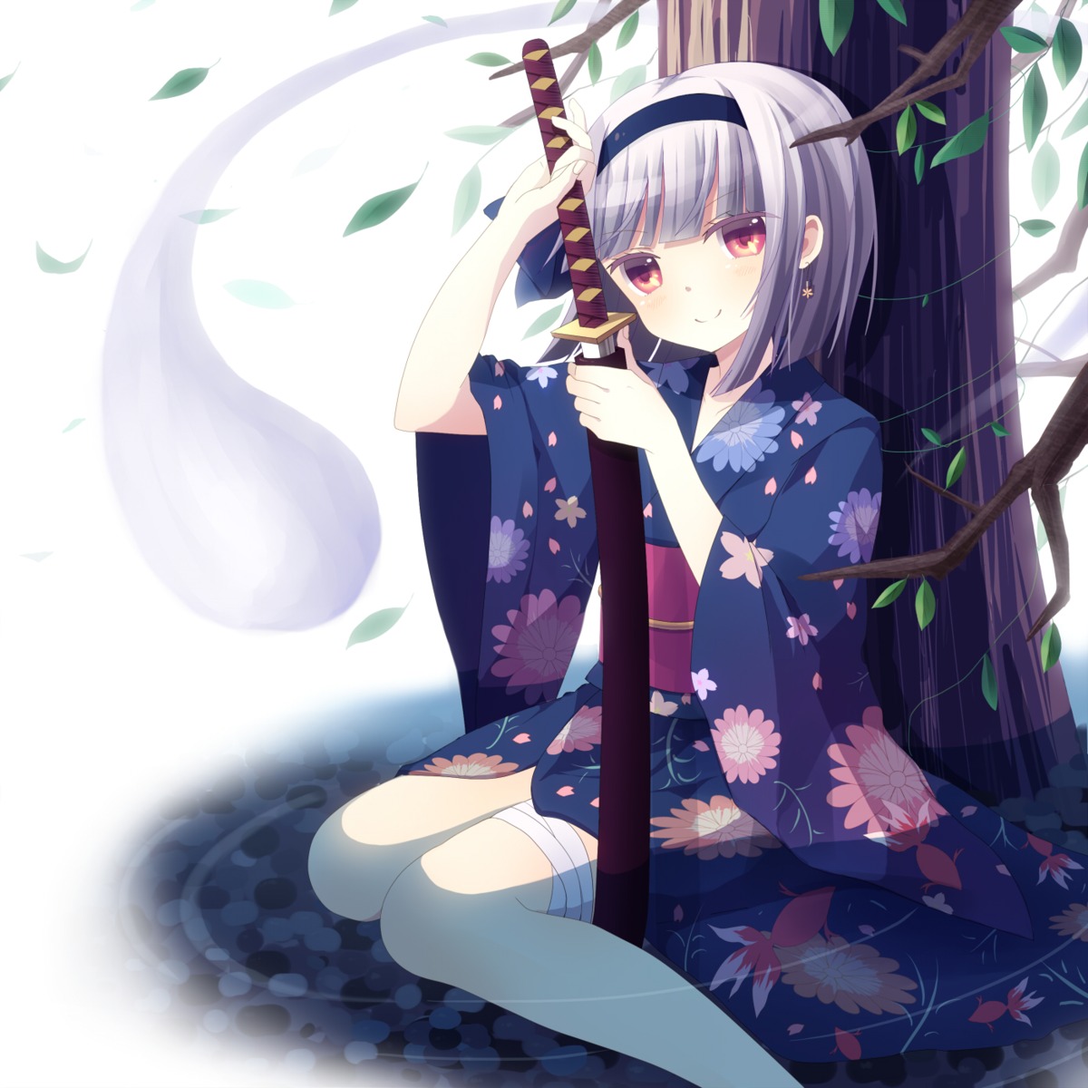 kimono konpaku_youmu rairateru sword touhou