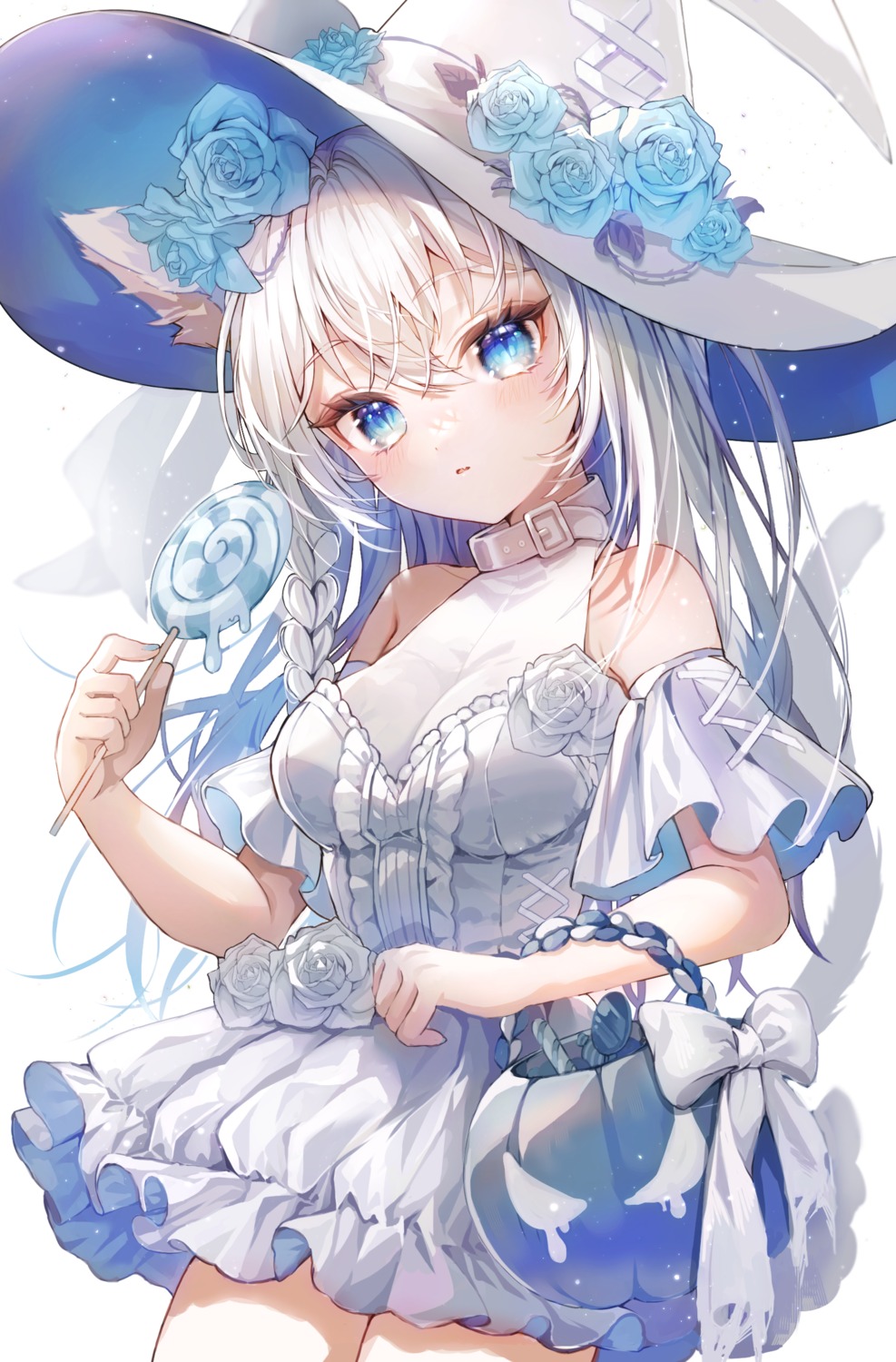 animal_ears dress halloween ichineko. nekomimi tail witch