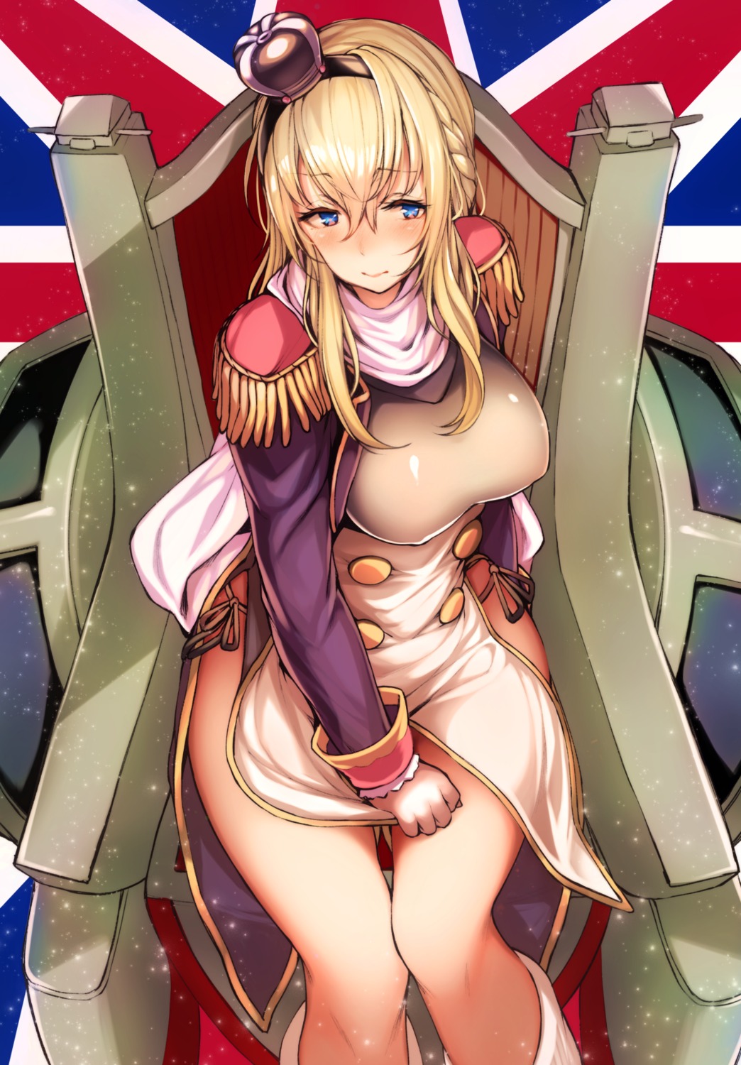 azur_lane cosplay kantai_collection pantsu string_panties tobimura uniform warspite_(azur_lane) warspite_(kancolle)