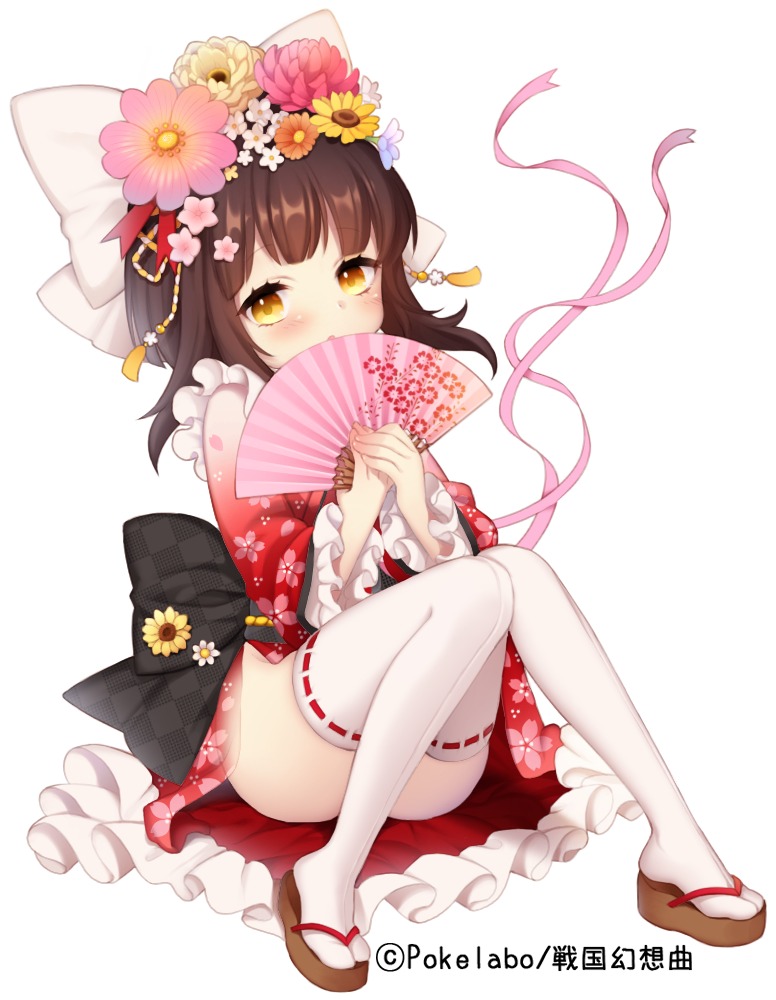 byulzzi nopan see_through thighhighs yukata