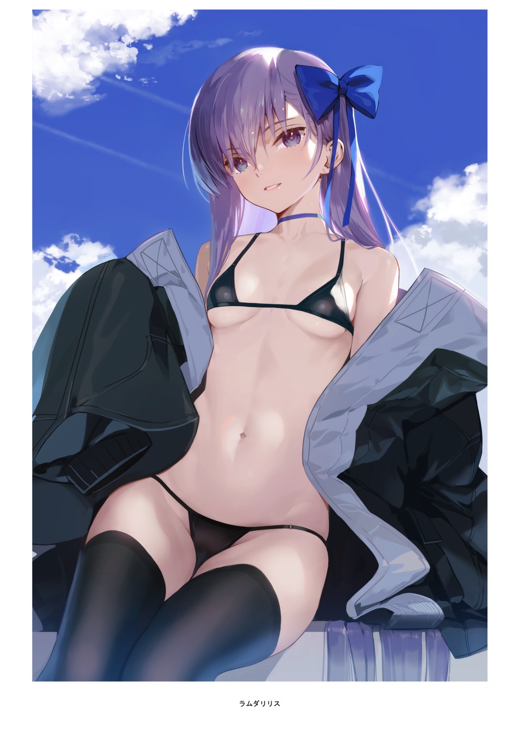 bikini fate/grand_order meltryllis open_shirt siino swimsuits thighhighs