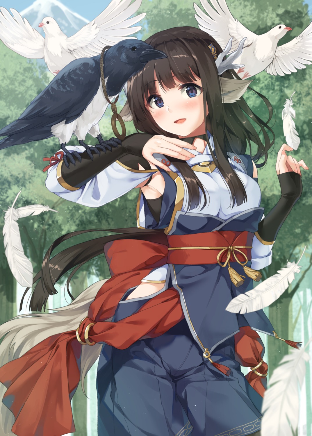 animal_ears horns japanese_clothes tail unasaka utawarerumono utawarerumono_lost_flag