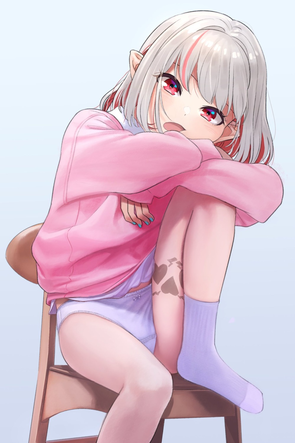 loli makaino_ririmu nijisanji nijisanji_gamers pantsu pointy_ears sabamen tattoo