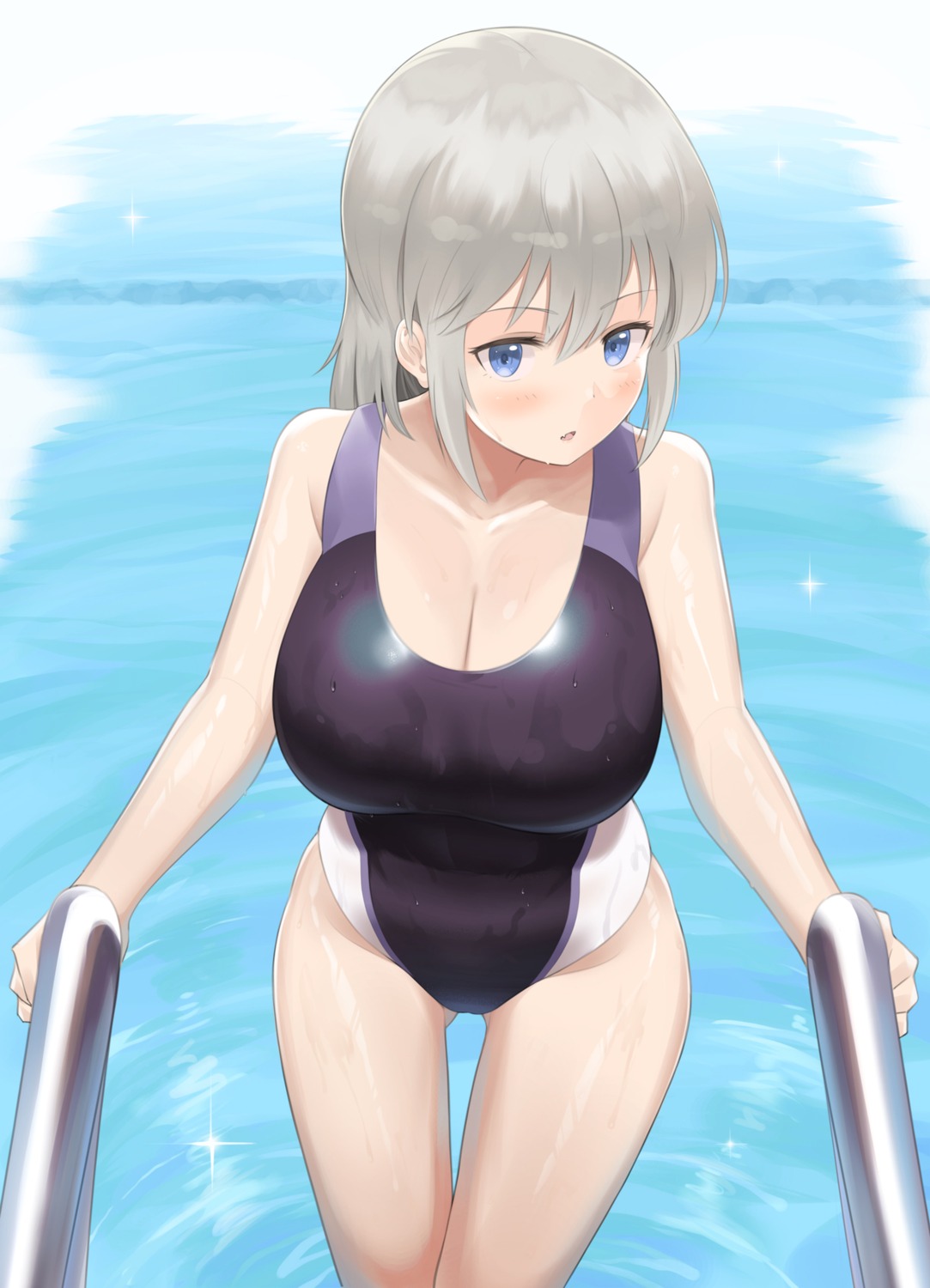 cleavage haeil2 swimsuits uzaki-chan_wa_asobi_tai! uzaki_hana wet