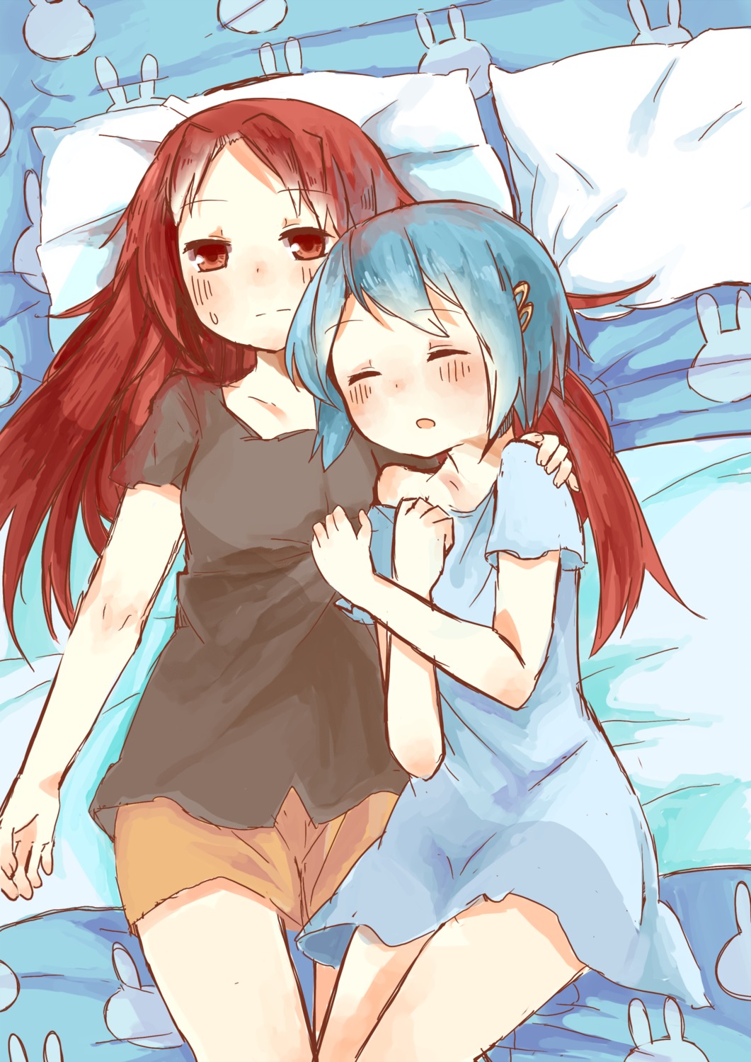 kei_(785944216) miki_sayaka puella_magi_madoka_magica sakura_kyouko yuri