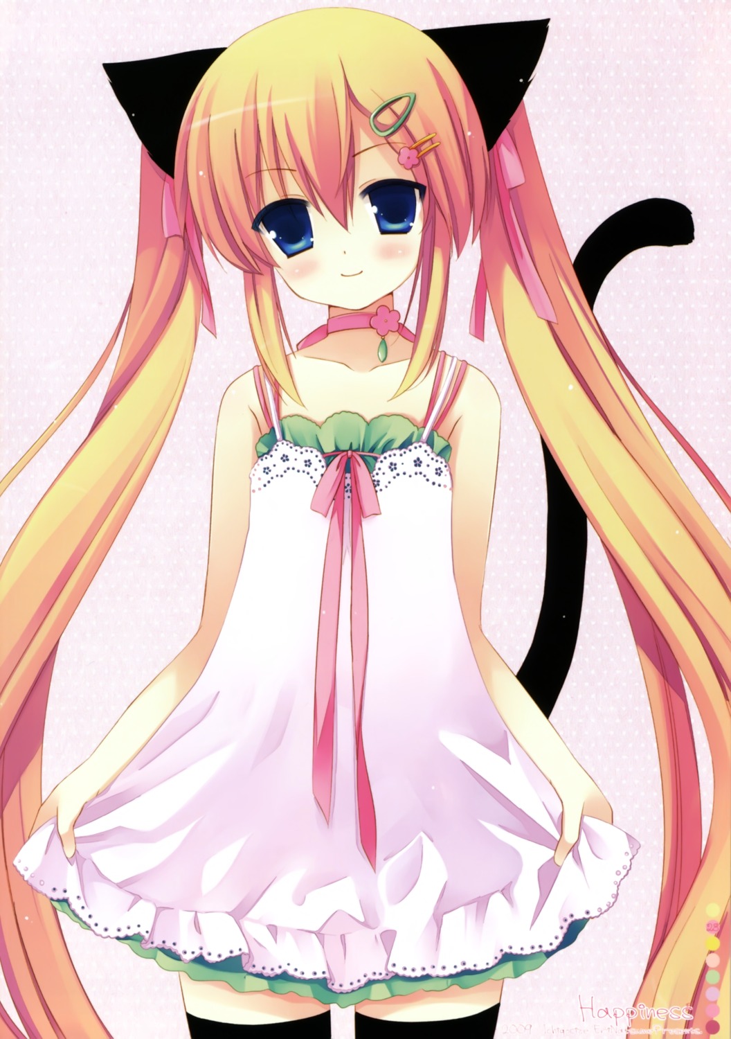 animal_ears natsume_eri nekomimi thighhighs