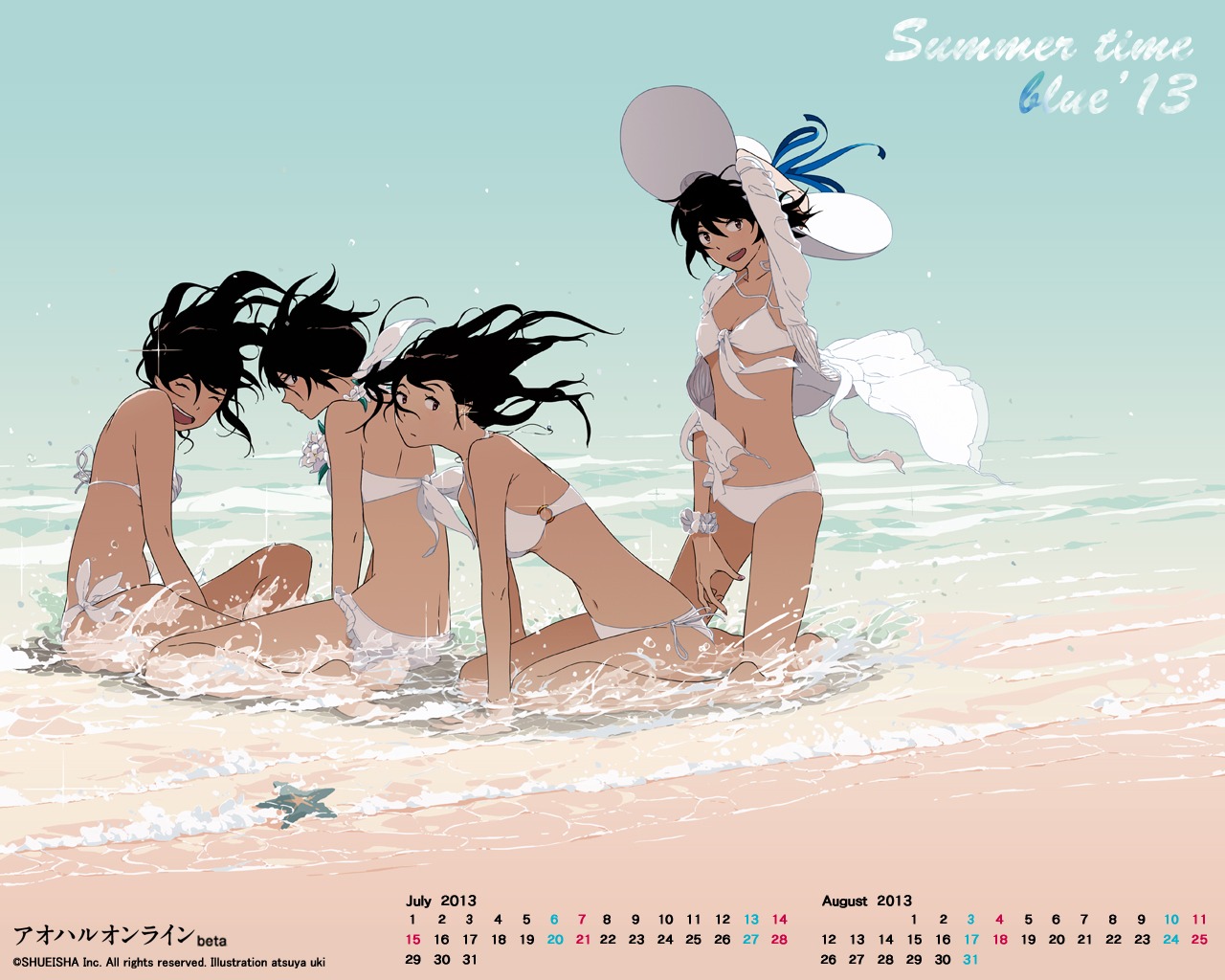 bikini calendar swimsuits uki_atsuya wallpaper