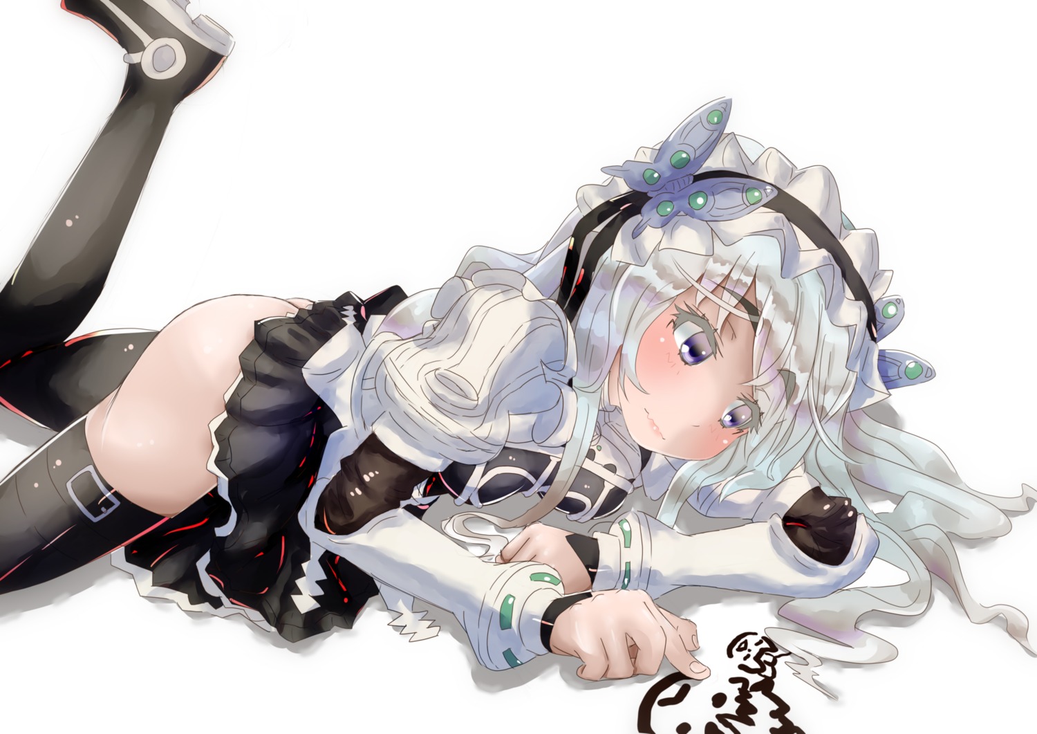 chaika_trabant gothic_lolita hitsugi_no_chaika lolita_fashion nopan tagme thighhighs