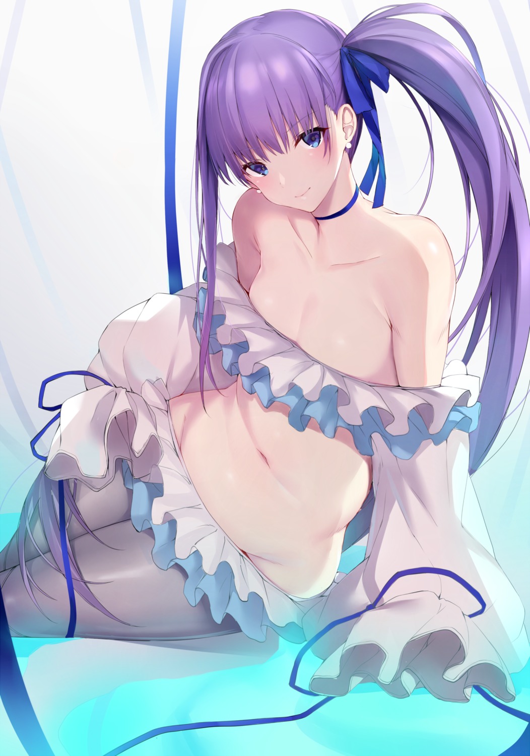 blue_gk cleavage fate/grand_order meltlilith pantyhose swimsuits