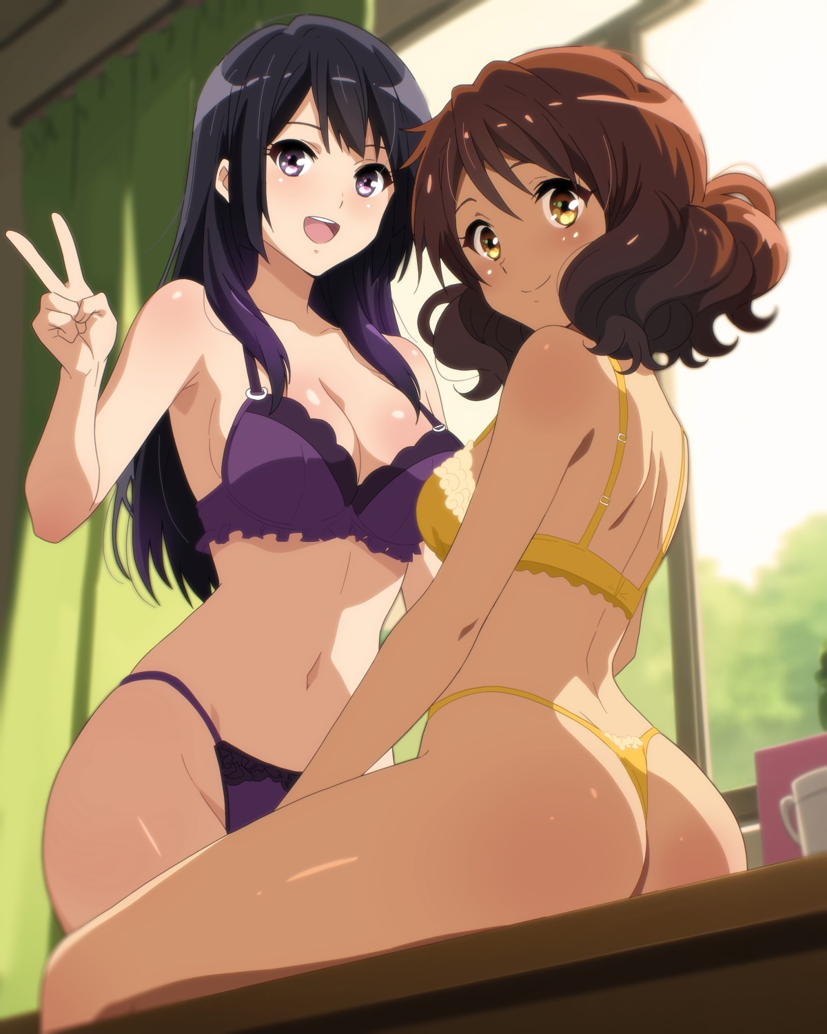 ass bra hibike!_euphonium kousaka_reina oumae_kumiko pantsu sbel02 thong