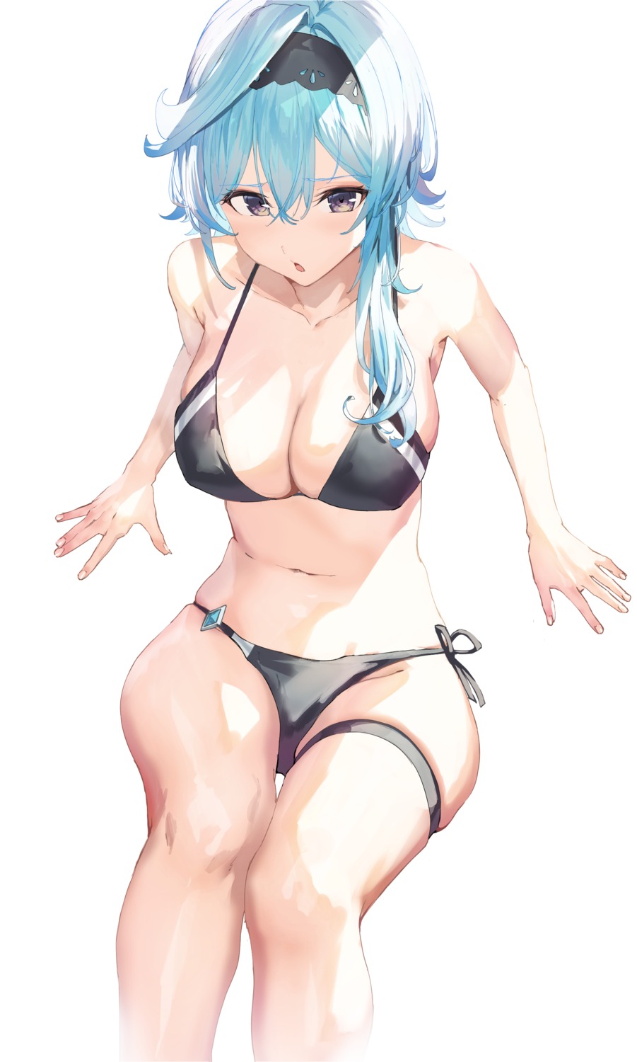 bikini eula garter genshin_impact swimsuits xkirara39x