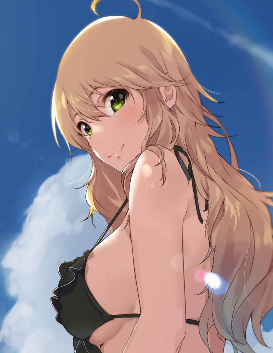 bikini_top hoshii_miki kurokin swimsuits the_idolm@ster the_idolm@ster_cinderella_girls underboob