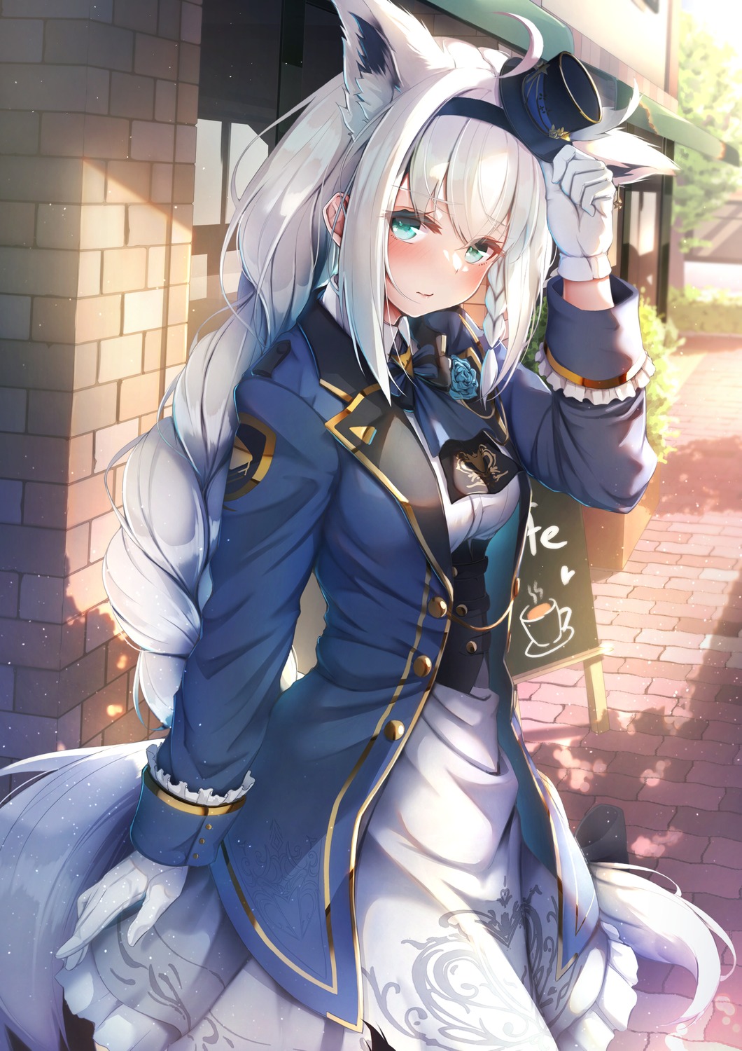 animal_ears hololive hololive_gamers imo_bouya kitsune shirakami_fubuki tail uniform