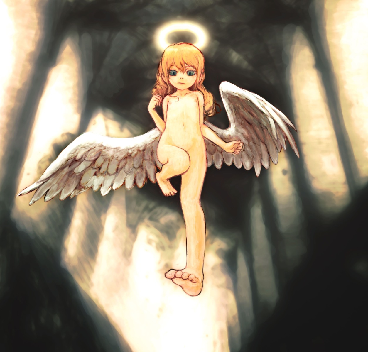 angel loli naked nipples psycho_mato wings