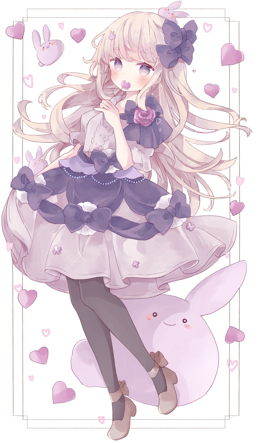 dress heels lolita_fashion pantyhose skirt_lift tsukiyo_(skymint)