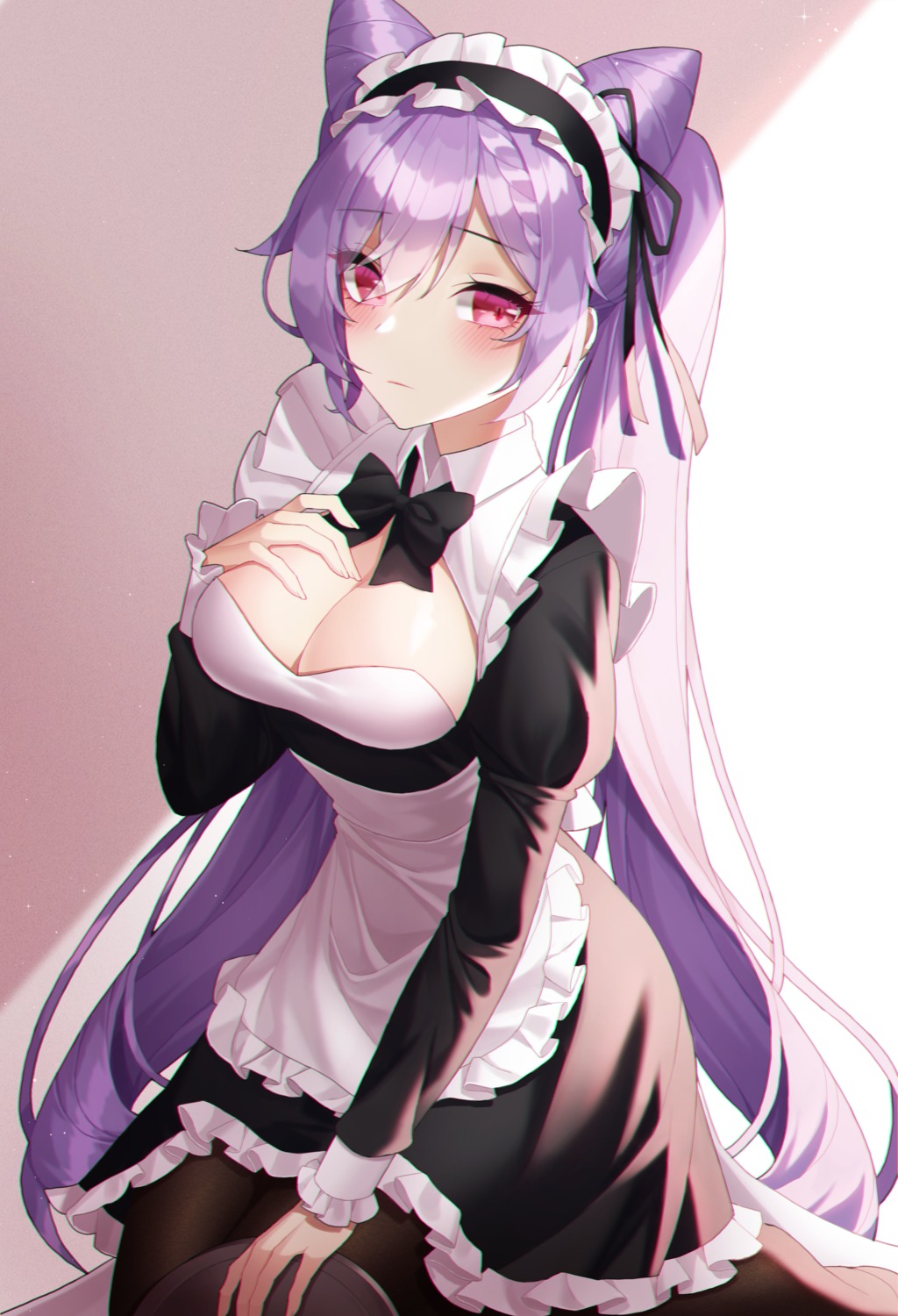 genshin_impact keqing maid meoyo no_bra