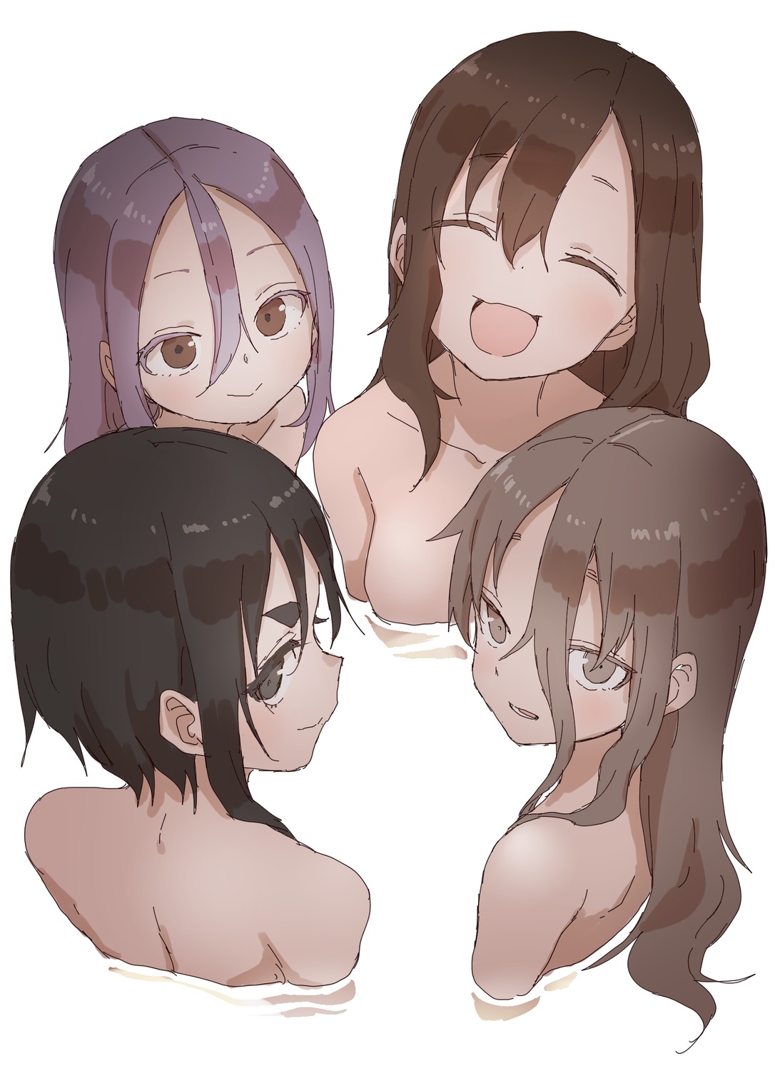 bathing kagawa_rin mikage_sakurako soredemo_ayumu_wa_yosetekuru topless wet yamamoto_souichirou yaotome_urushi