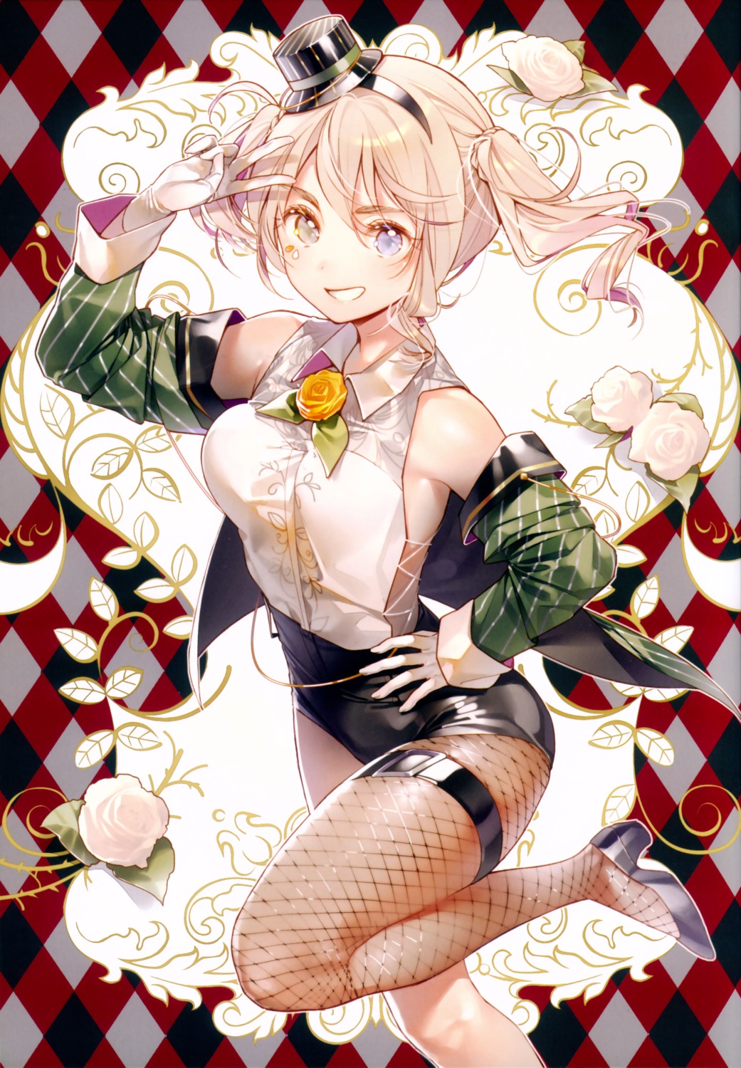 dsmile fishnets garter heels heterochromia possible_duplicate tsundere_is_love