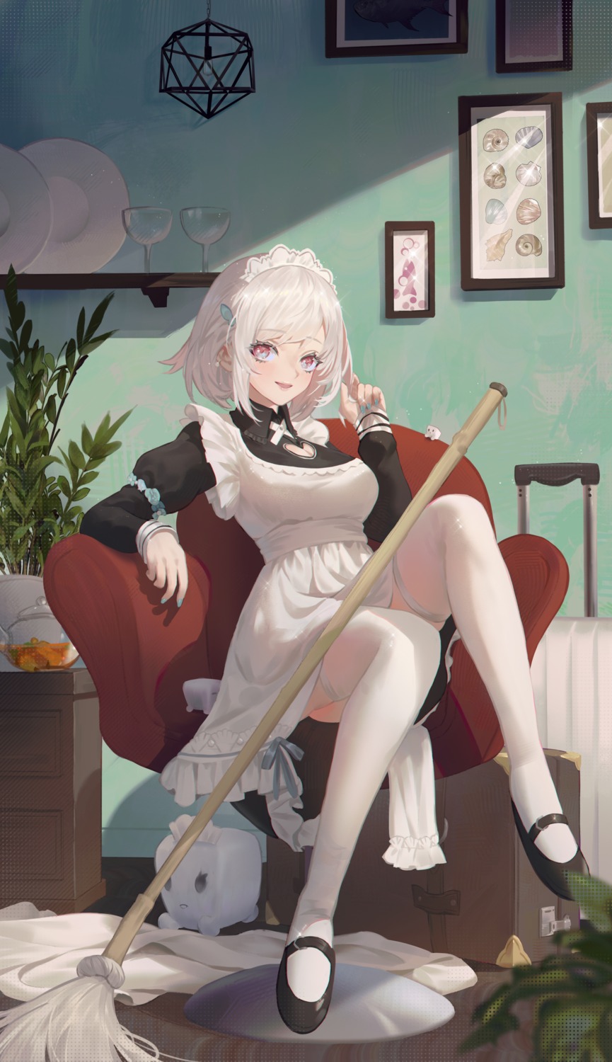 cirilla maid skirt_lift thighhighs