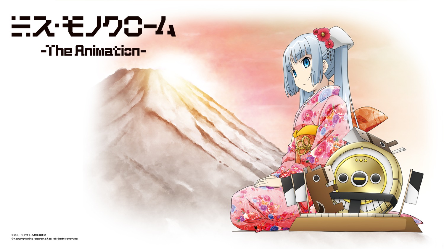 japanese_clothes kimono miss_monochrome miss_monochrome_(character) ruuchan wallpaper