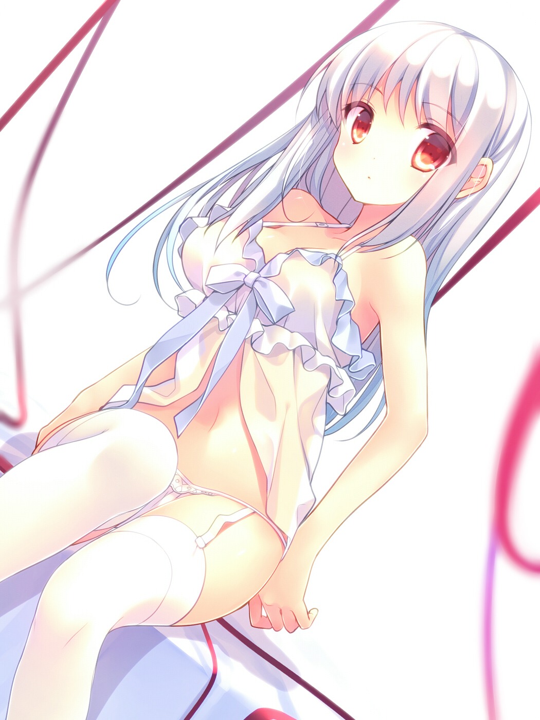 cameltoe cleavage garter_belt lingerie pantsu see_through stockings thighhighs totsuka