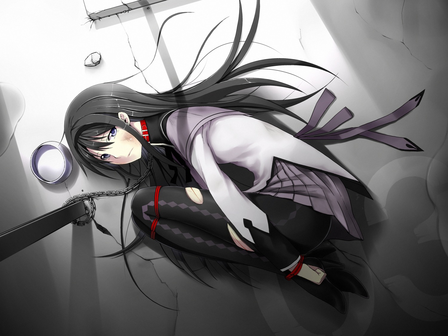 akemi_homura bondage kamata_yuuya mahou_shoujo_madoka_magica pantyhose