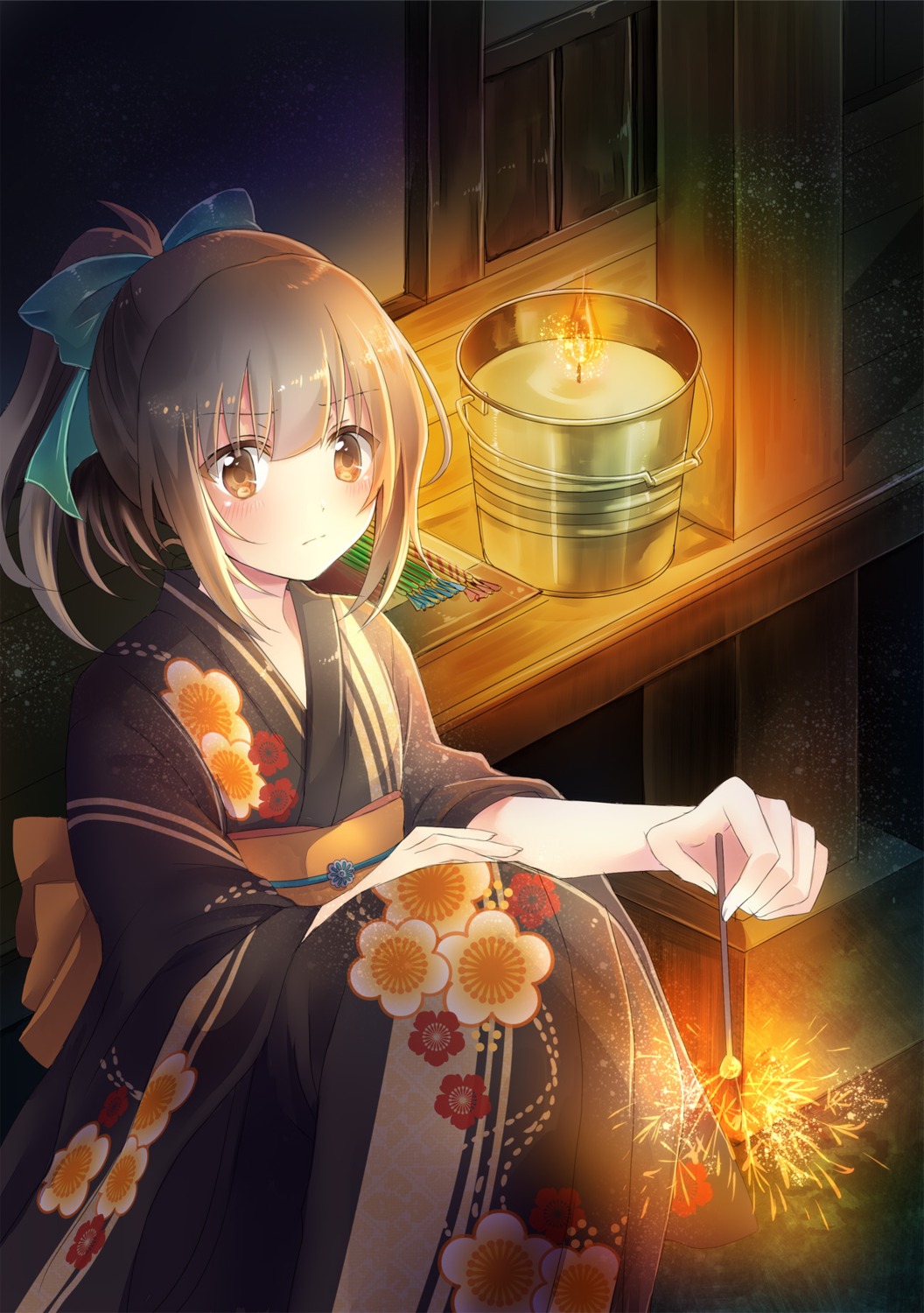 kantai_collection serino_itsuki yukata yuubari_(kancolle)