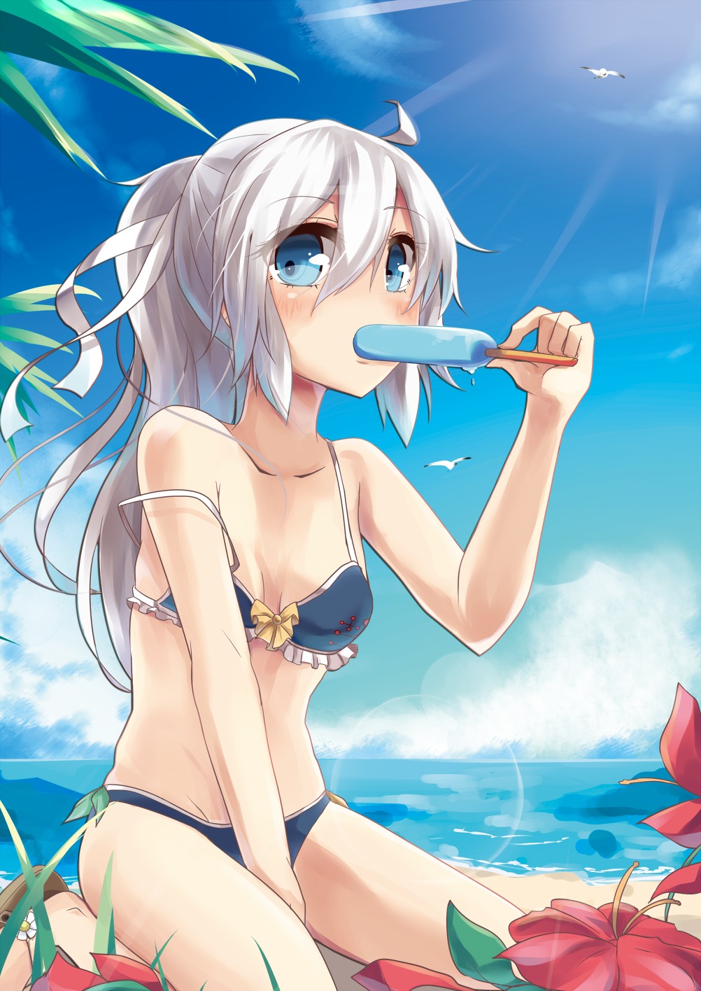 bikini mononobe_no_futo soramuko swimsuits touhou