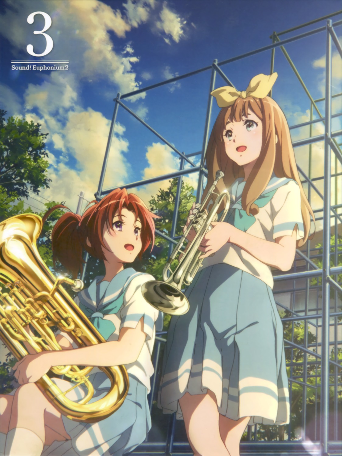 disc_cover hibike!_euphonium ikeda_shouko nakagawa_natsuki seifuku yoshikawa_yuuko