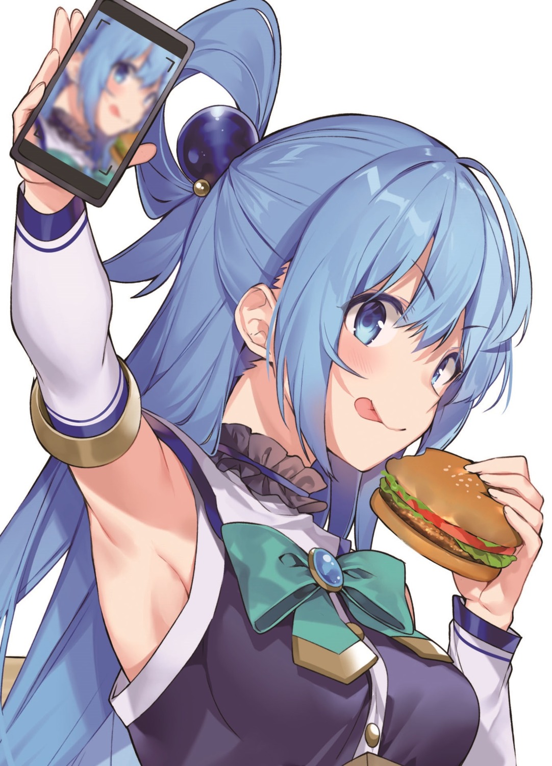 aqua_(konosuba) kono_subarashii_sekai_ni_shukufuku_wo! selfie sneakery4