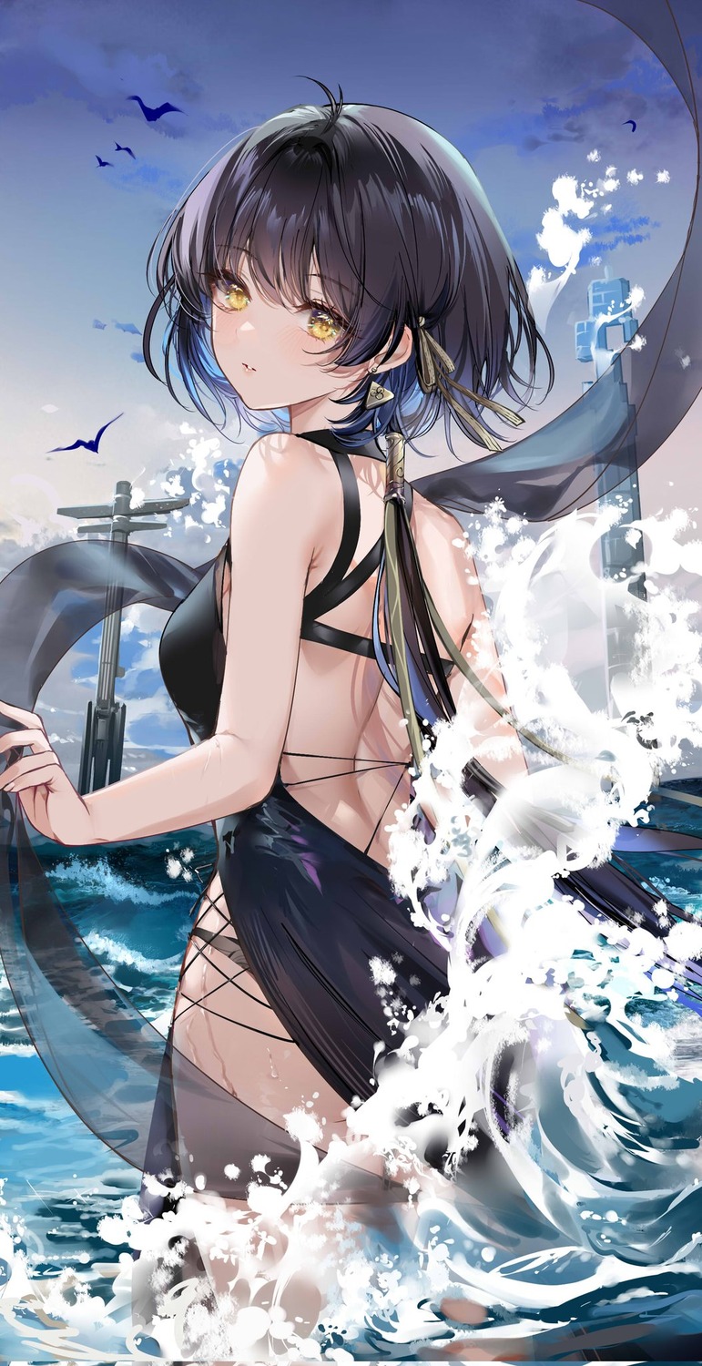 bikini dress kinokohime swimsuits wet wuthering_waves