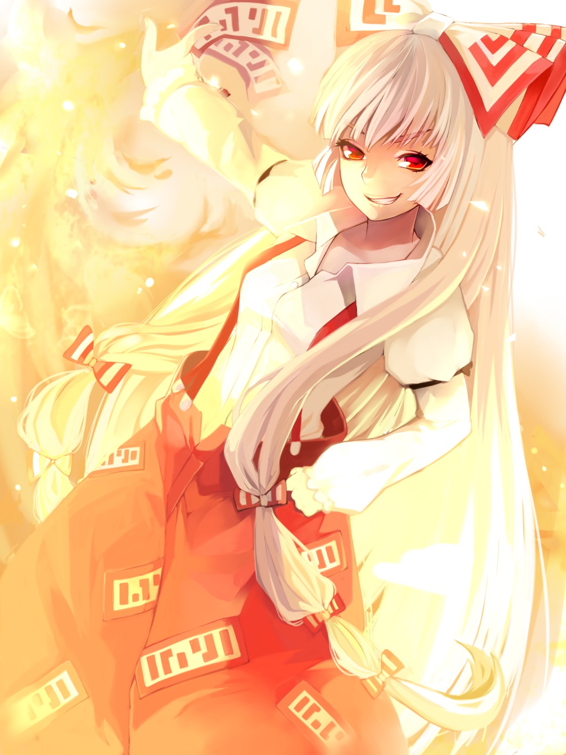 fujiwara_no_mokou settyaro touhou