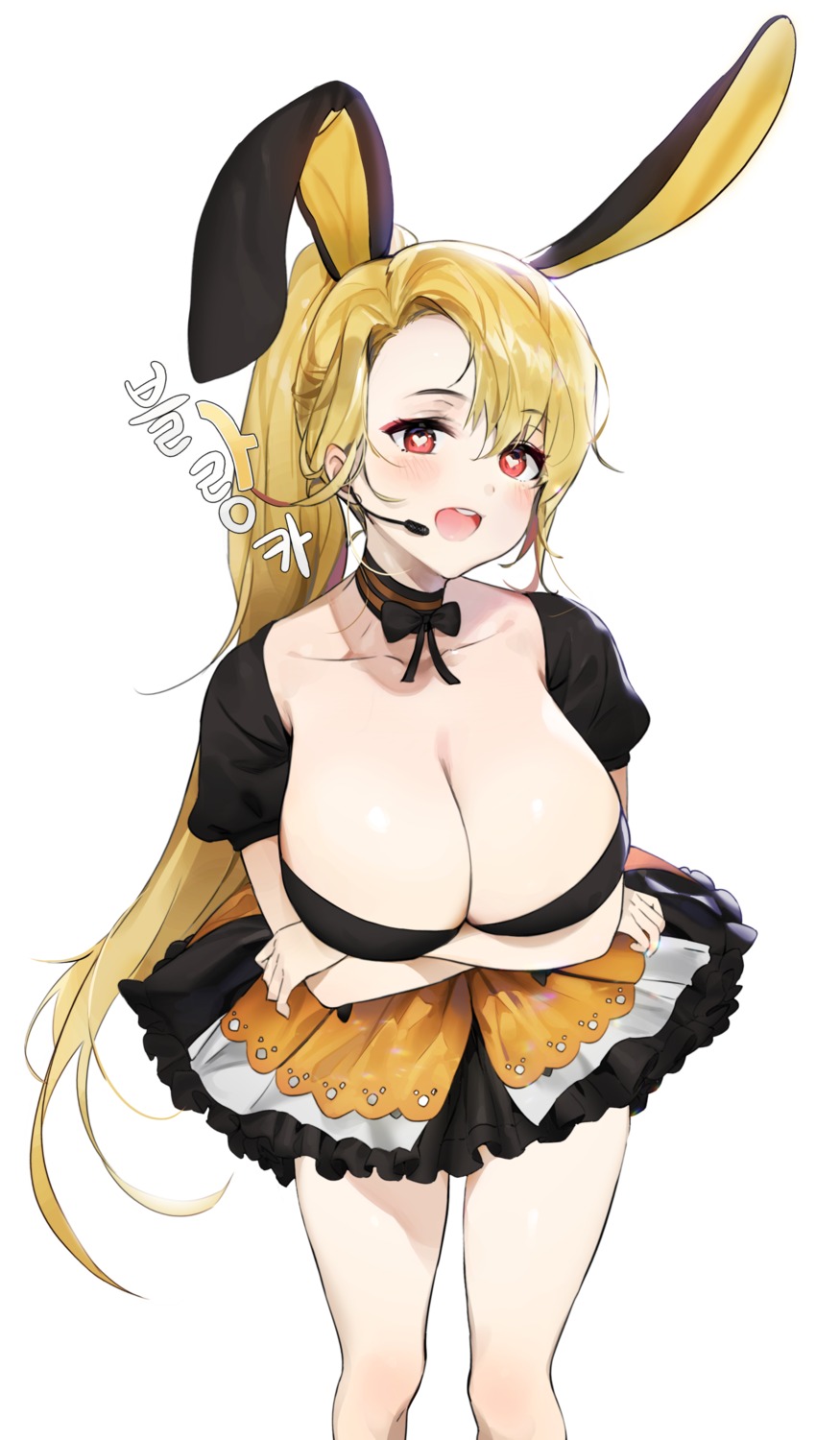 animal_ears breast_hold bunny_ears elsword uthy