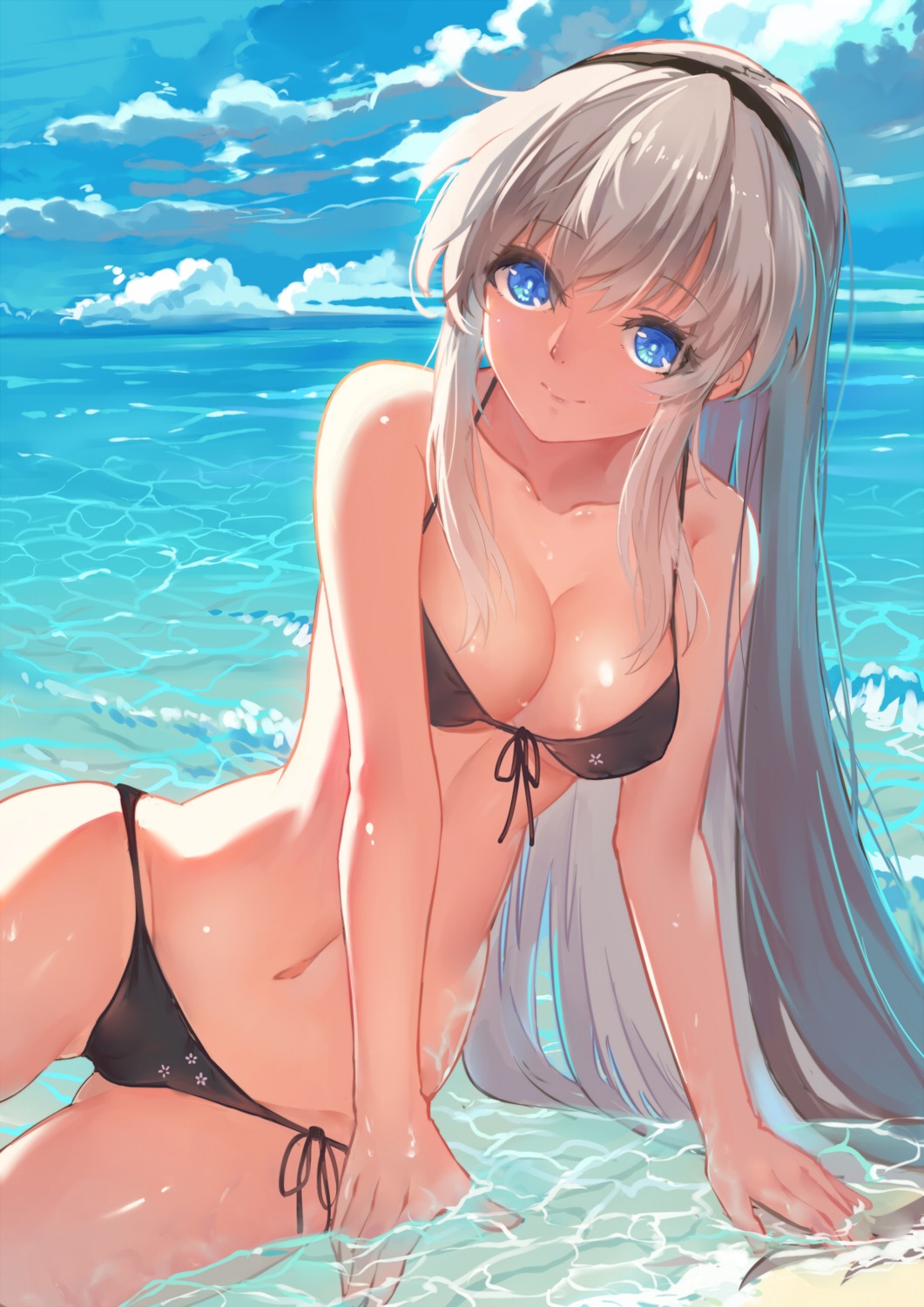 baisi_shaonian bikini cameltoe clannad cleavage sakagami_tomoyo swimsuits wet