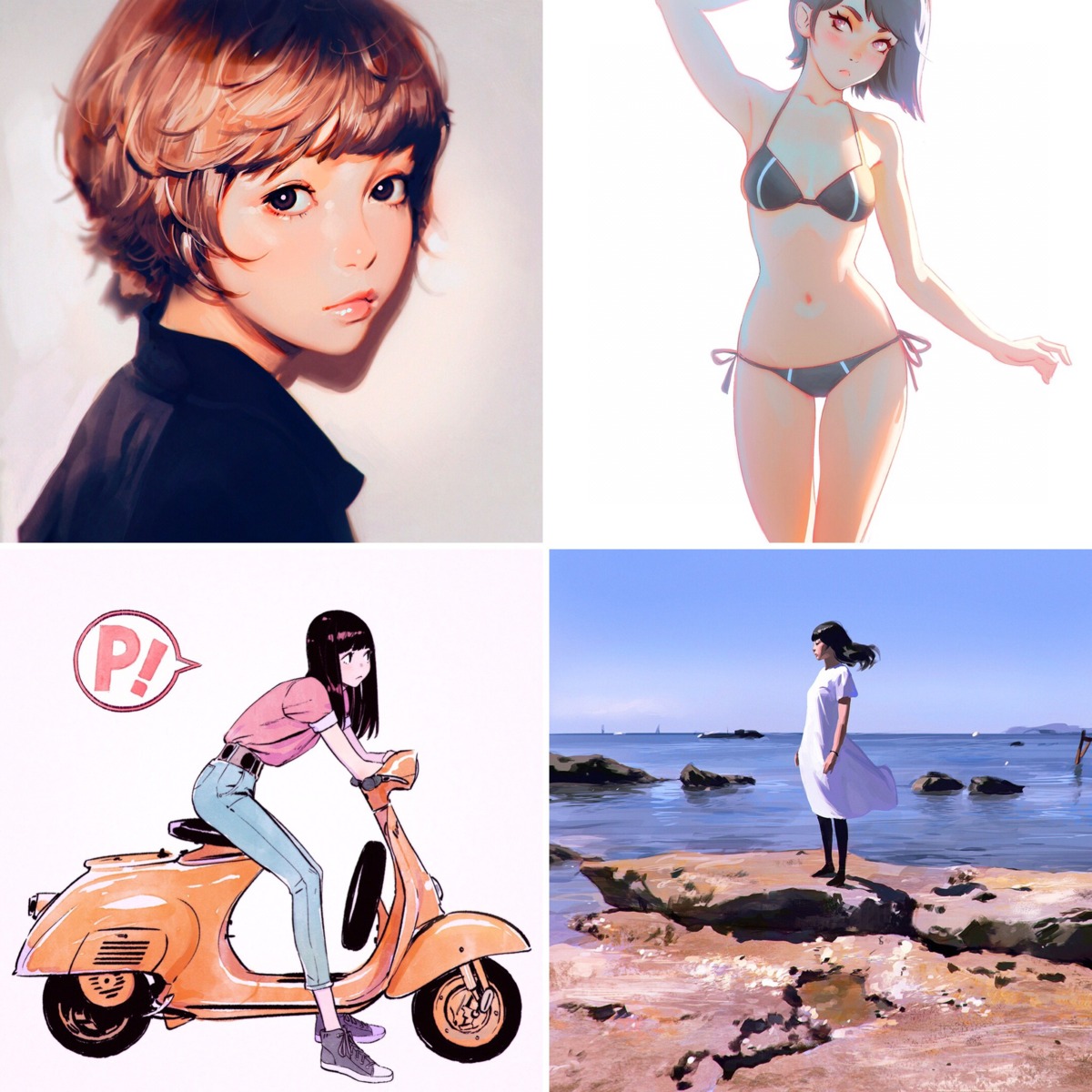 bikini cleavage ilya_kuvshinov swimsuits