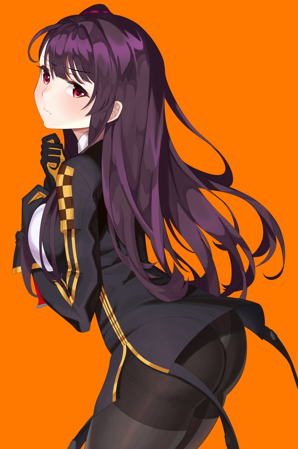 ass be_garam breast_hold girls_frontline pantsu pantyhose thong uniform wa2000_(girls_frontline)