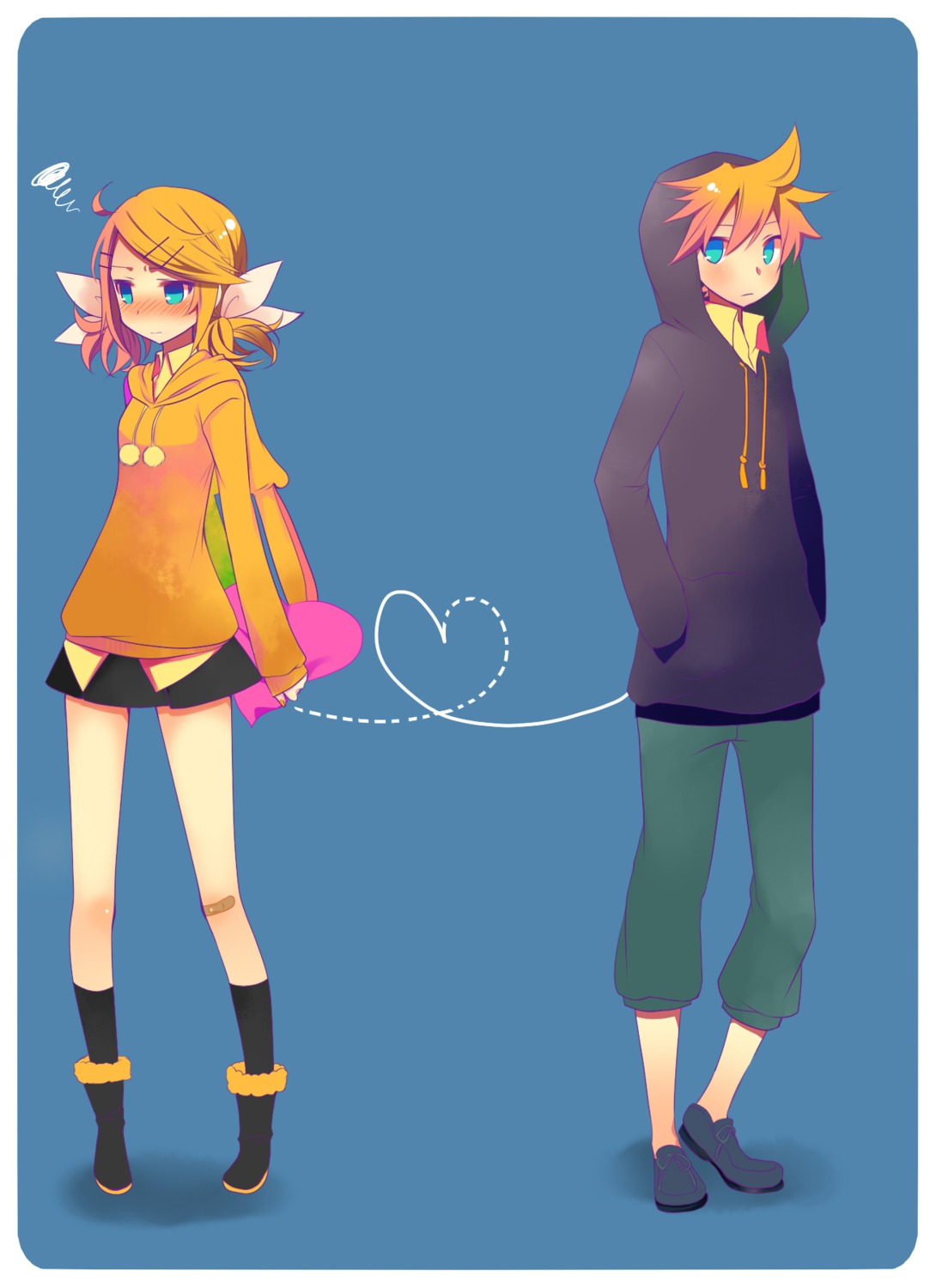 kagamine_len kagamine_rin temari_(artist) vocaloid