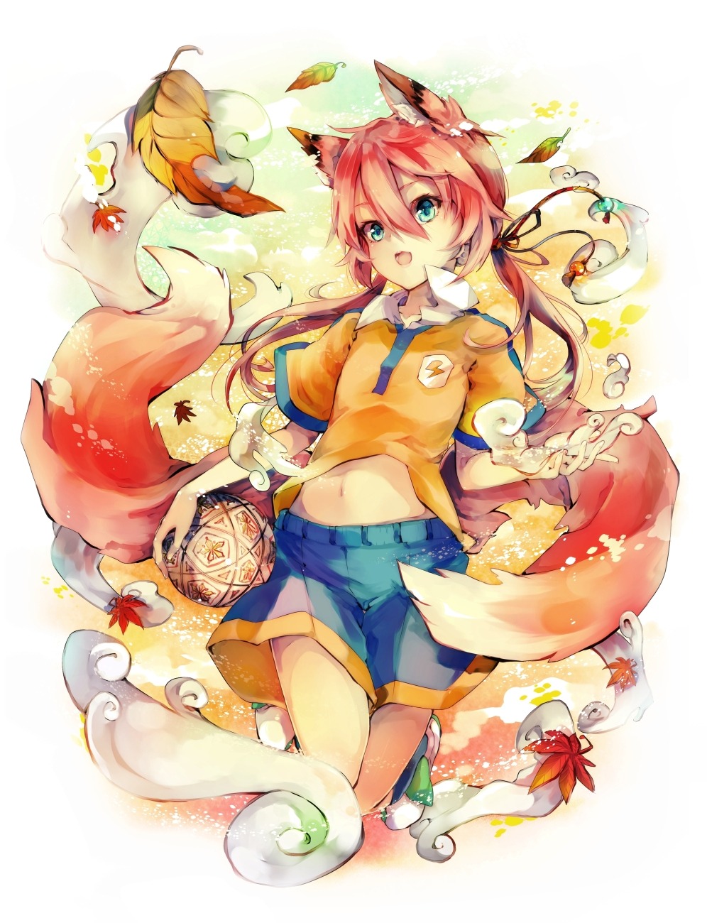 animal_ears inazuma_eleven inazuma_eleven_go kirino_ranmaru kitsune tail trap yokiri