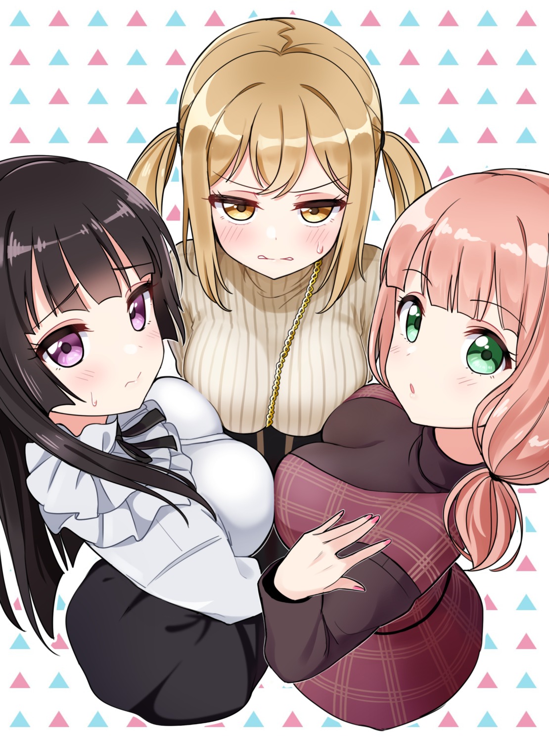 bang_dream! deadnooodles ichigaya_arisa shirokane_rinko sweater uehara_himari