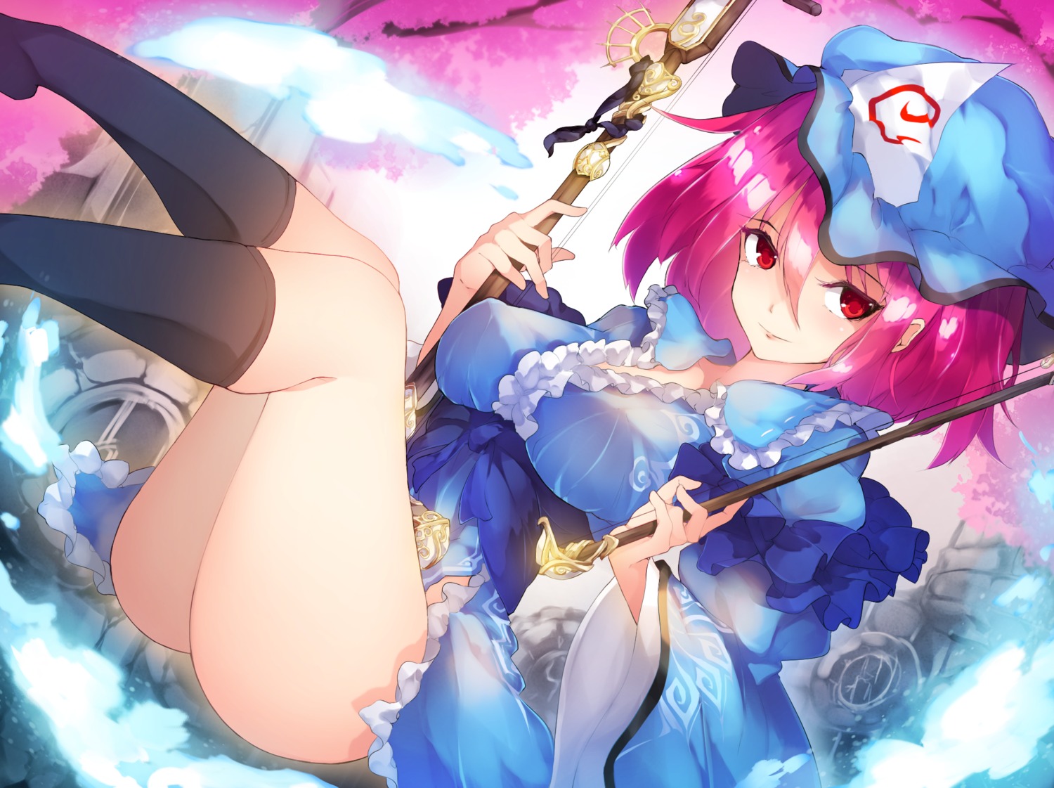 chiroru_(cheese-roll) saigyouji_yuyuko touhou