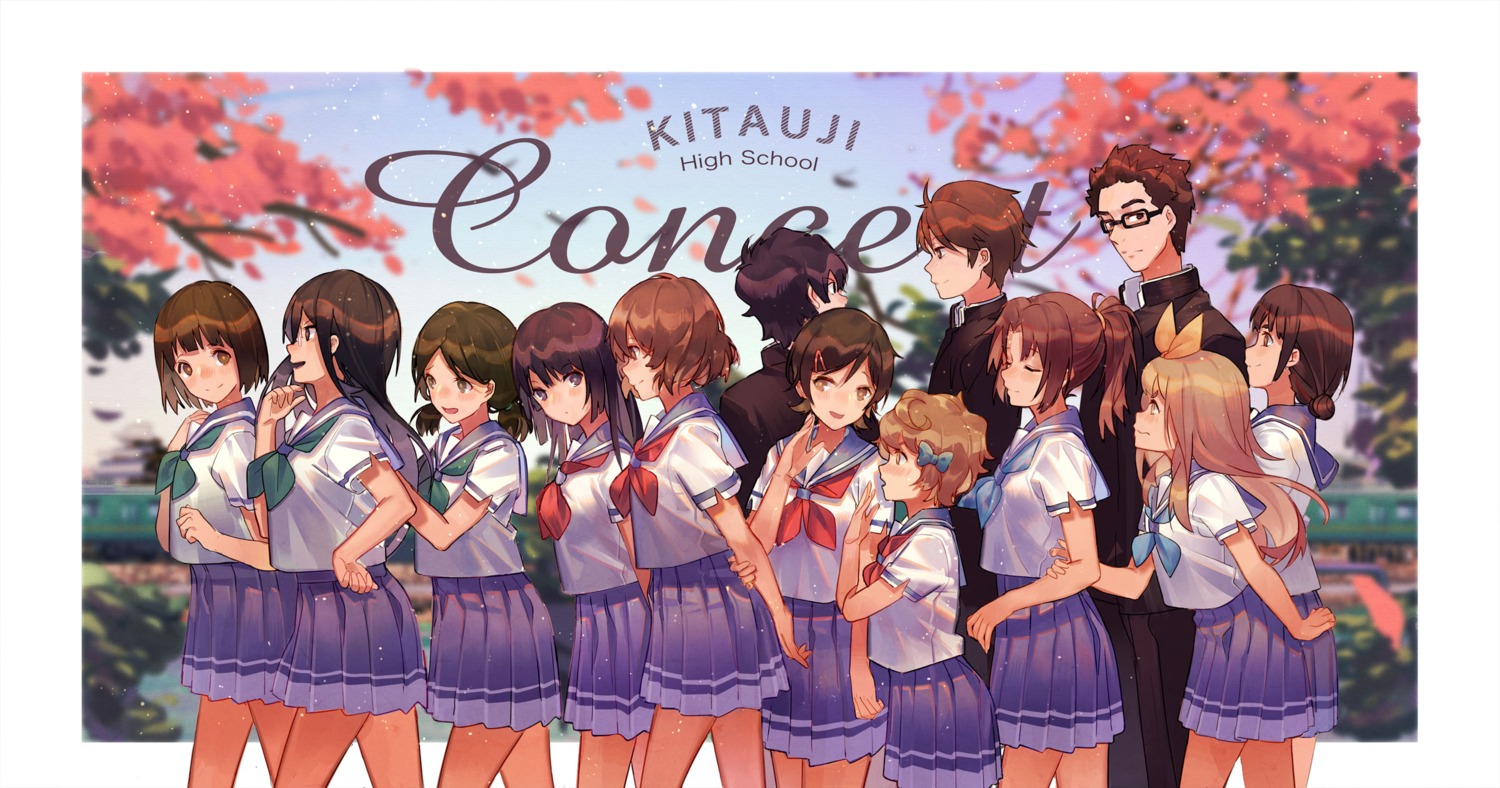 gotou_takuya hibike!_euphonium katou_hazuki_(hibike!_euphonium) kawashima_sapphire kousaka_reina megane nagase_riko nakagawa_natsuki nakaseko_kaori norizc ogasawara_haruka oumae_kumiko seifuku takigawa_chikao tanaka_asuka tsukamoto_shuuichi yoshikawa_yuuko