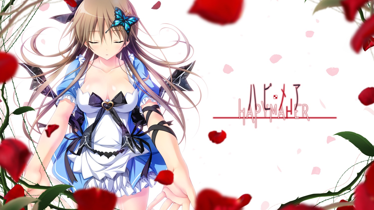 cleavage hapymaher koku purple_software toriumi_arisu wallpaper