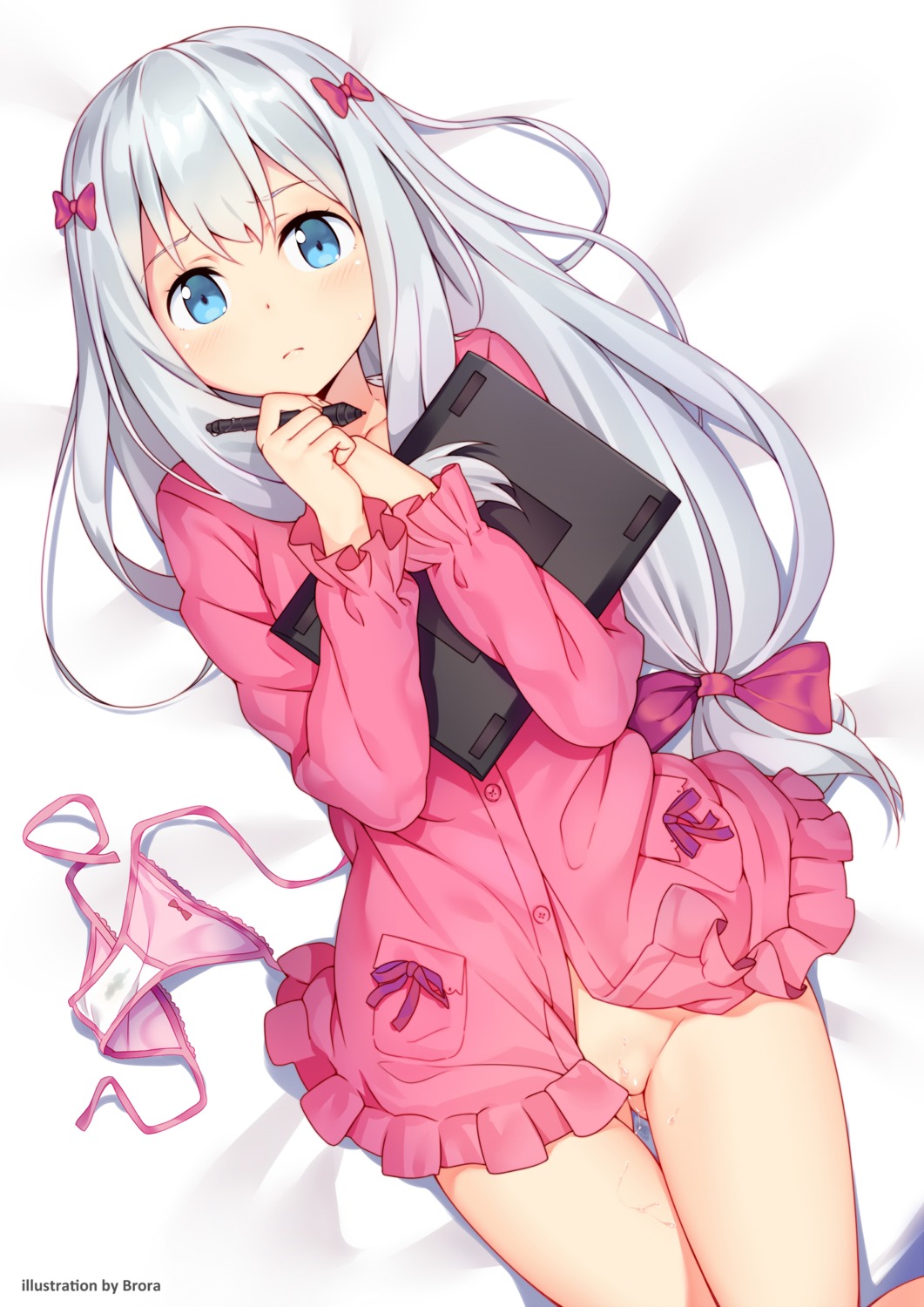 bottomless brora eromanga-sensei izumi_sagiri loli pantsu pussy pussy_juice